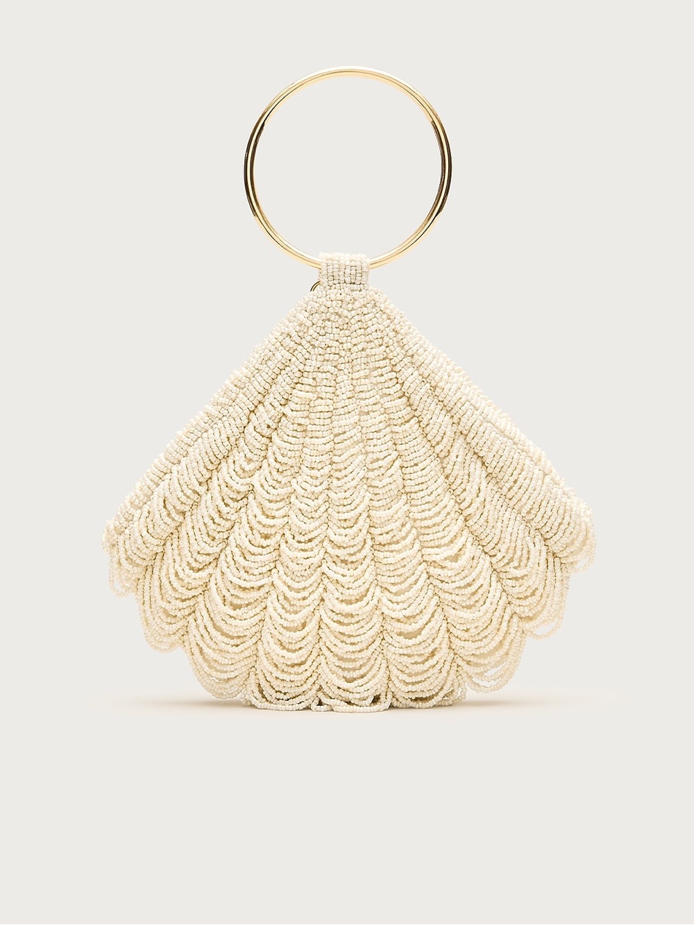 NWT J. Crew Beaded shell top handle bag